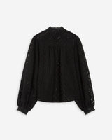 Buttoned lace blouse noir Anita