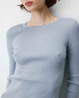 Fine-knit lurex sweater ciel Abbott