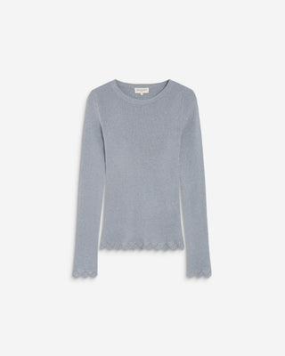 Fine-knit lurex sweater ciel Abbott