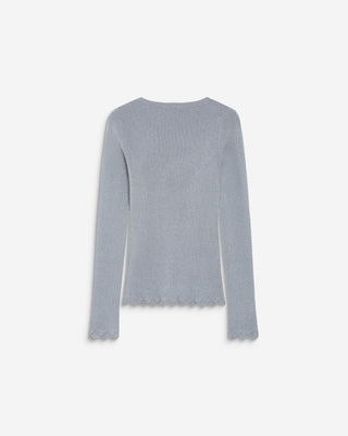 Fine-knit lurex sweater ciel Abbott