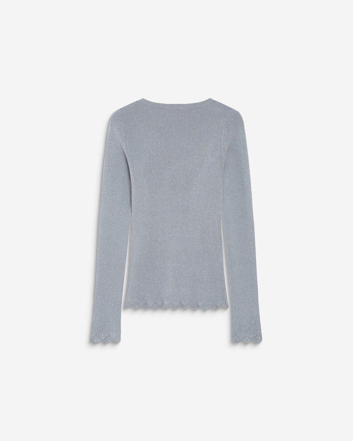 Fine-knit lurex sweater ciel Abbott