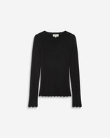 Fine-knit lurex sweater noir Abbott