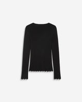 Fine-knit lurex sweater noir Abbott