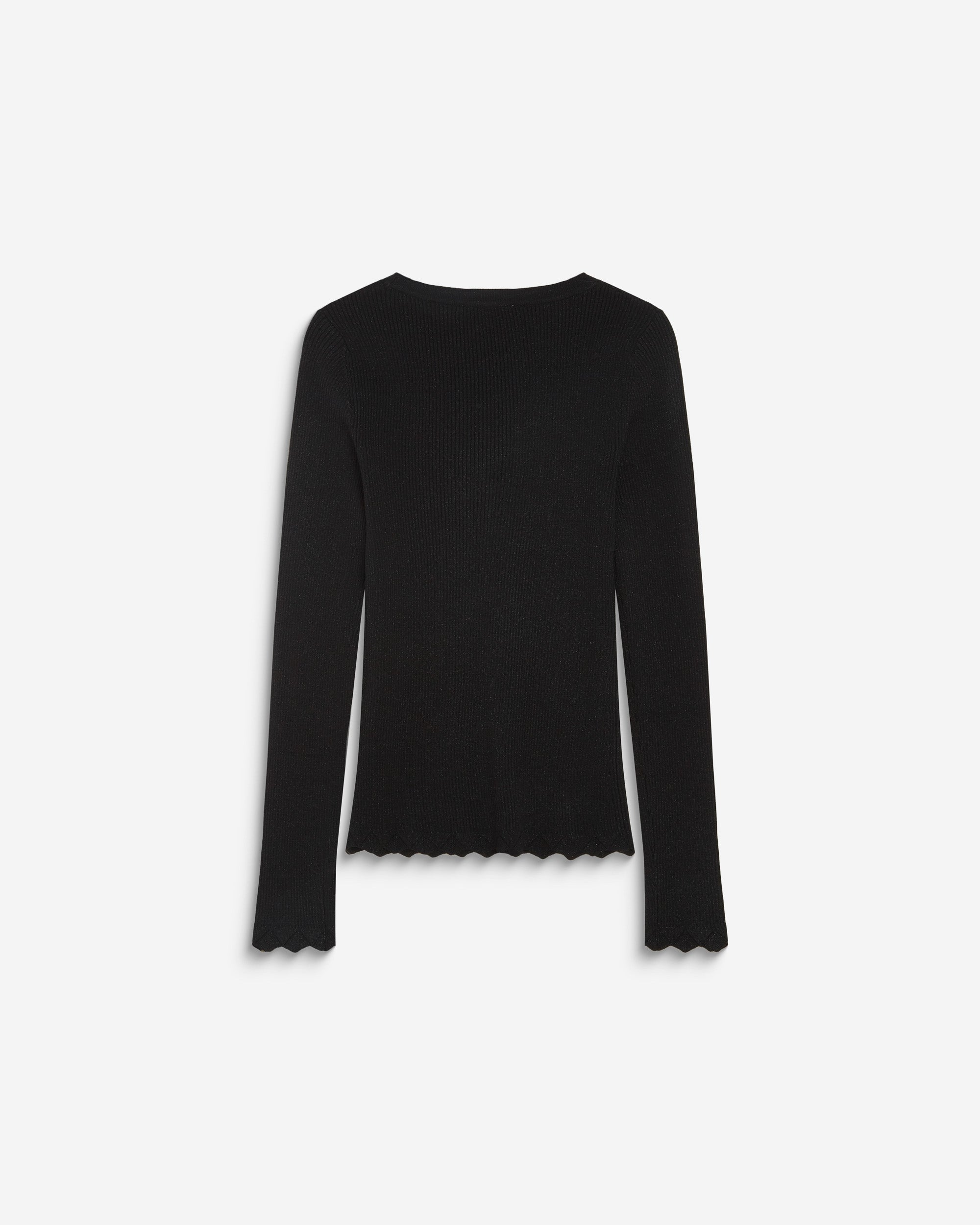 Fine-knit lurex sweater noir Abbott