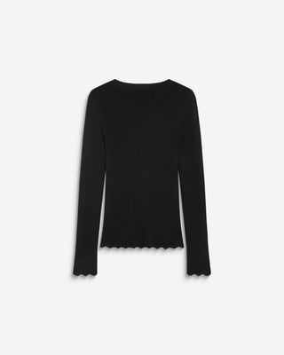 Fine-knit lurex sweater noir Abbott