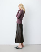 Fine-knit lurex sweater parme Abbott