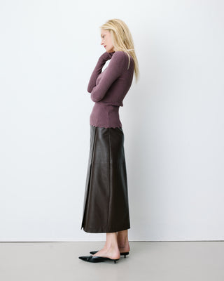 Fine-knit lurex sweater parme Abbott