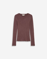 Fine-knit lurex sweater parme Abbott