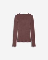 Fine-knit lurex sweater parme Abbott