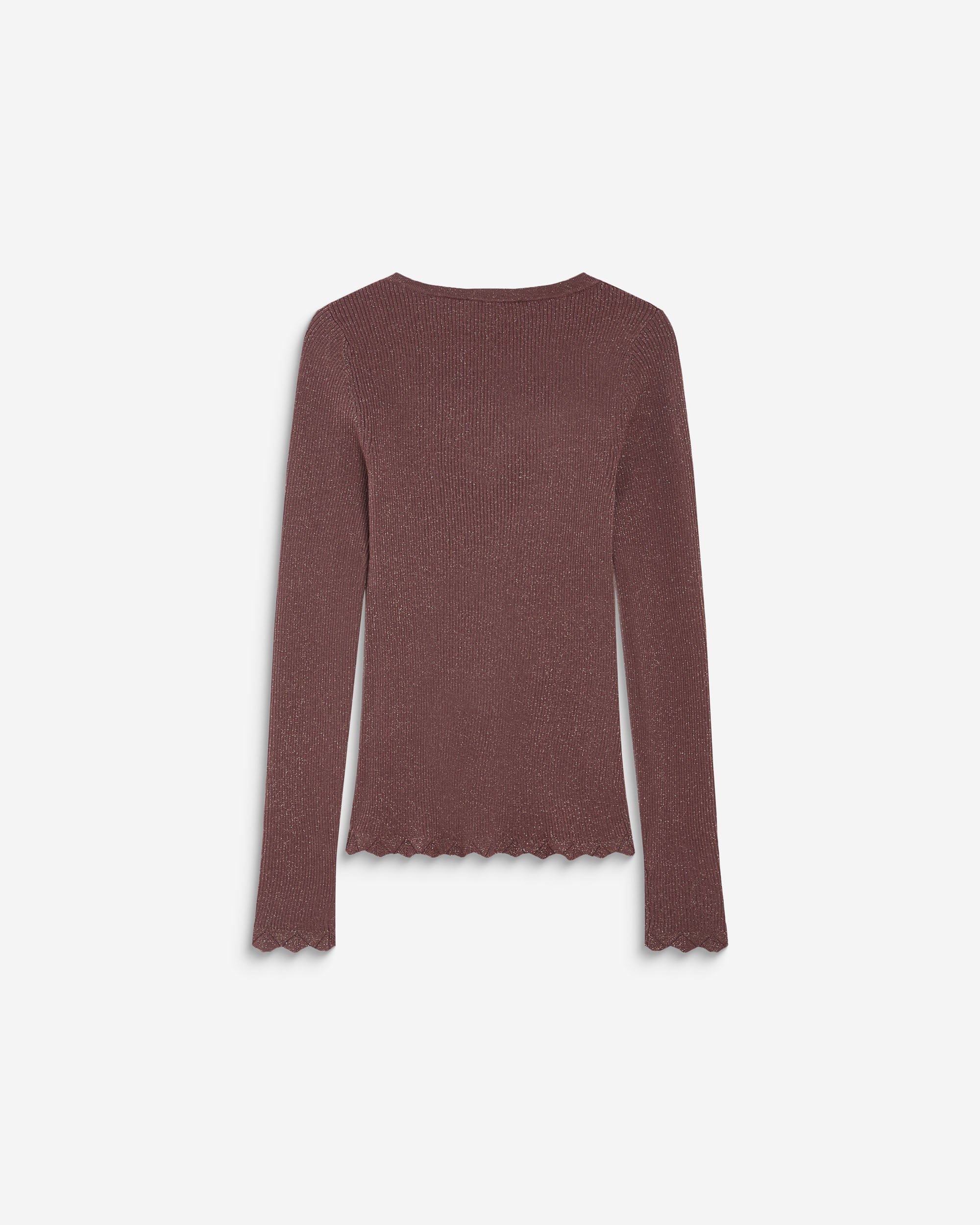 Fine-knit lurex sweater parme Abbott