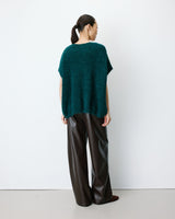 Sleeveless V-neck sweater emeraude Atticus