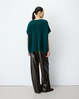 Sleeveless V-neck sweater emeraude Atticus