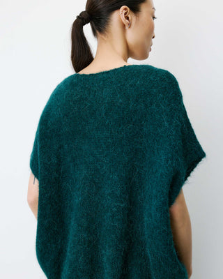 Sleeveless V-neck sweater emeraude Atticus
