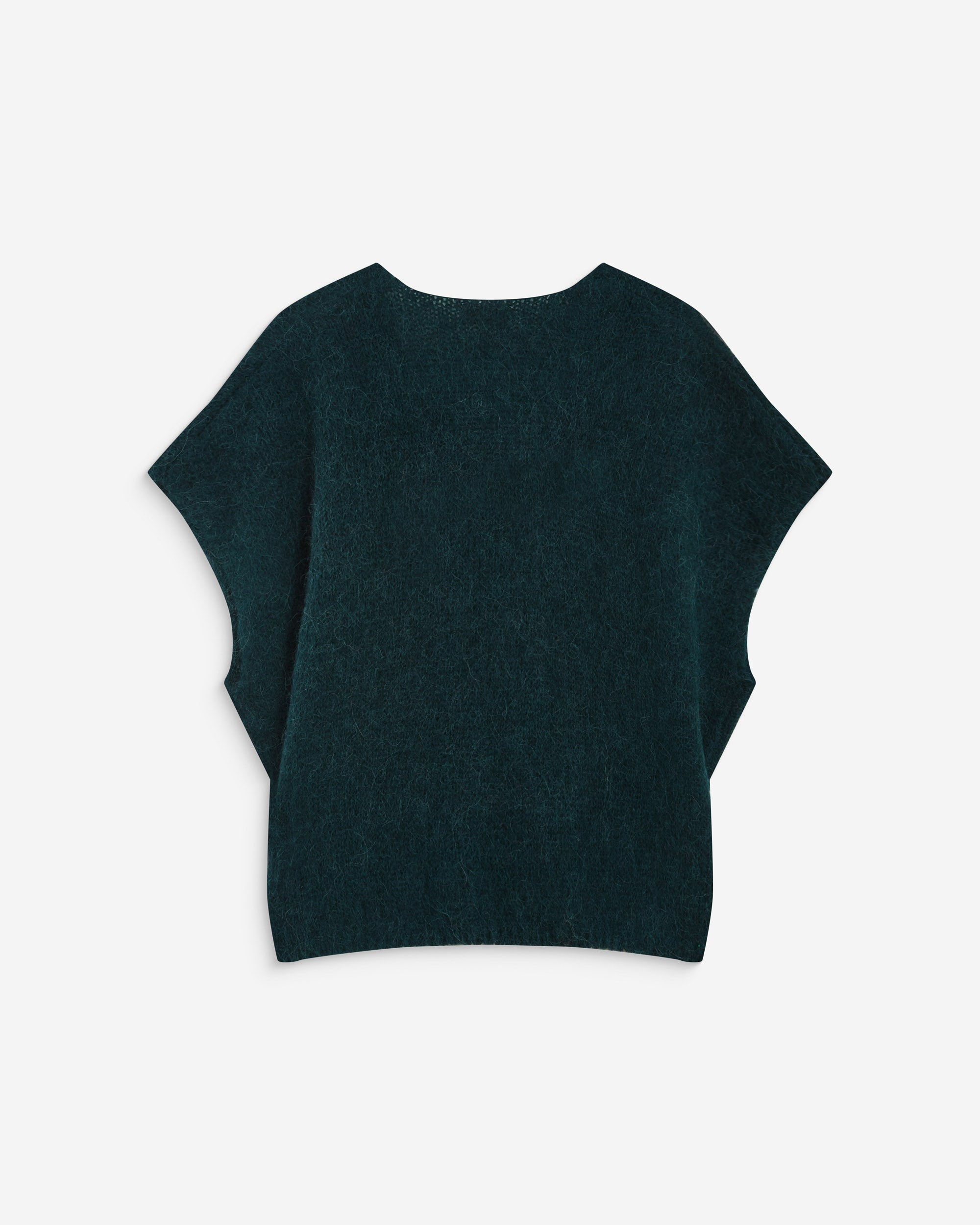 Sleeveless V-neck sweater emeraude Atticus