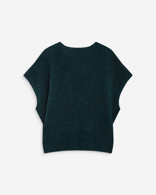 Sleeveless V-neck sweater emeraude Atticus