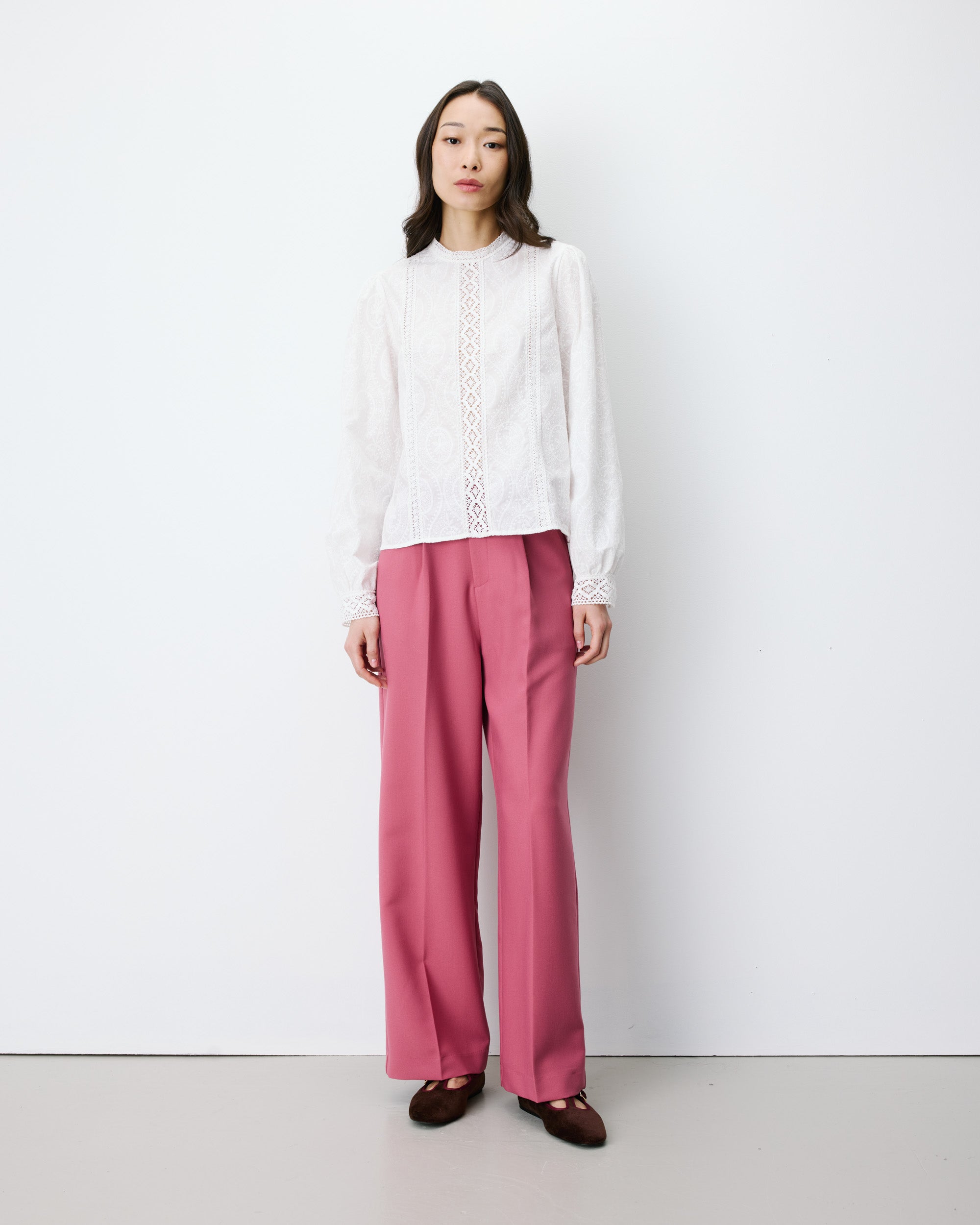 Broderie anglaise blouse ivoire Abigail