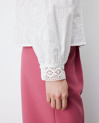Broderie anglaise blouse ivoire Abigail