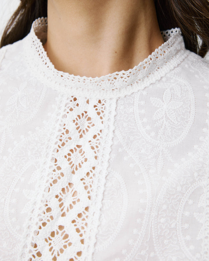 Broderie anglaise blouse ivoire Abigail