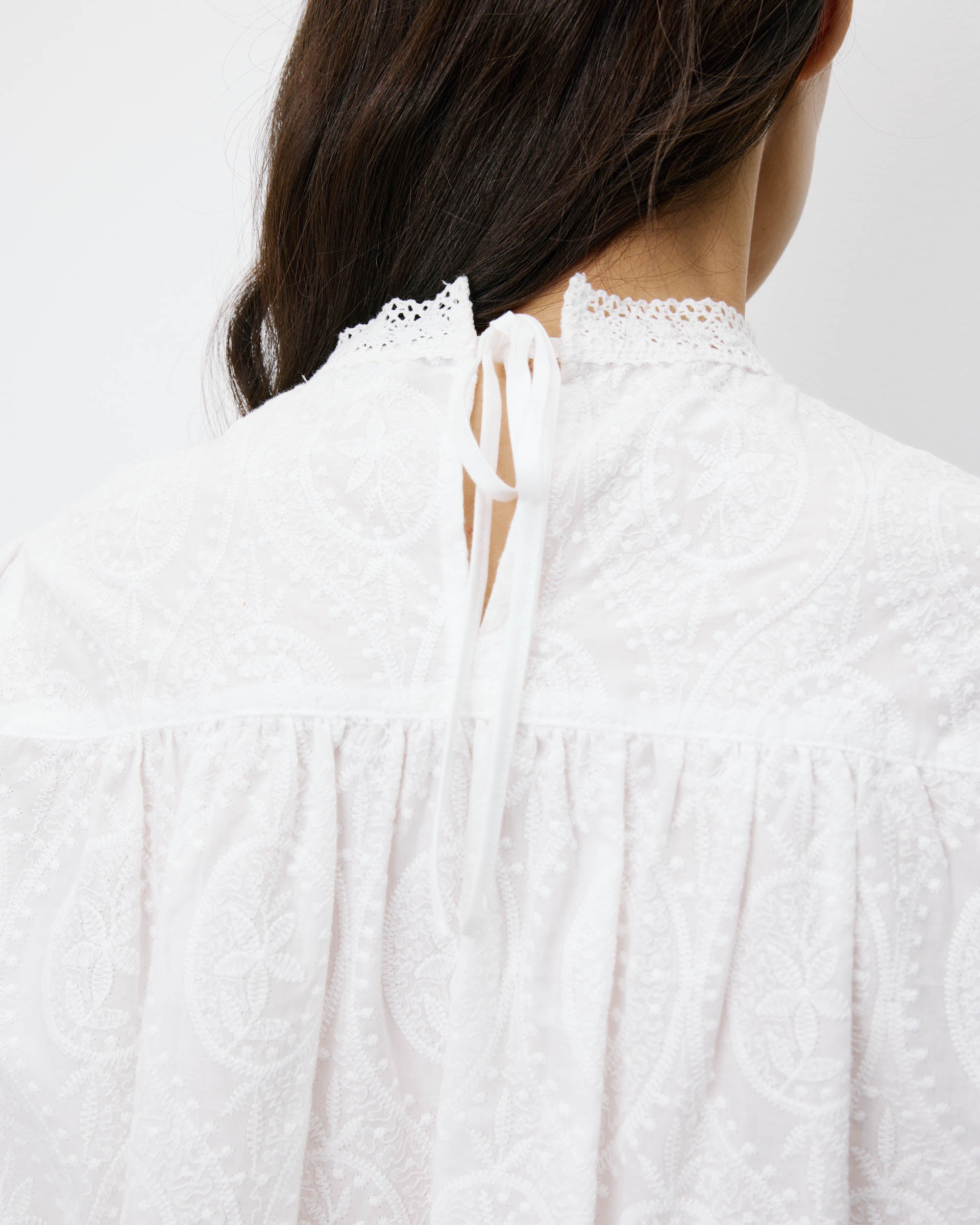 Broderie anglaise blouse ivoire Abigail