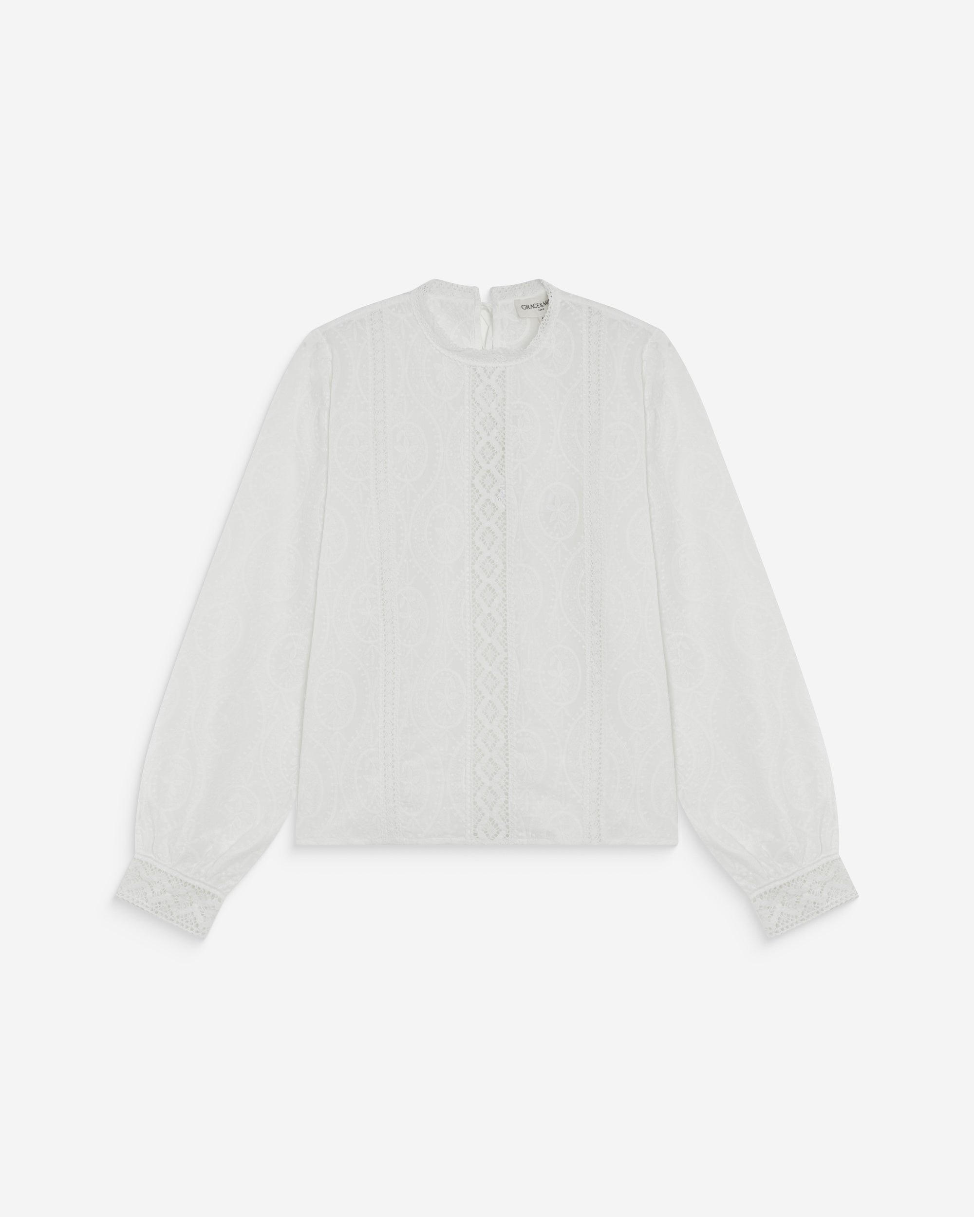 Broderie anglaise blouse ivoire Abigail