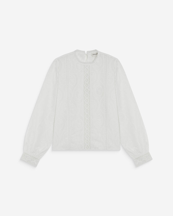 Broderie anglaise blouse ivoire Abigail