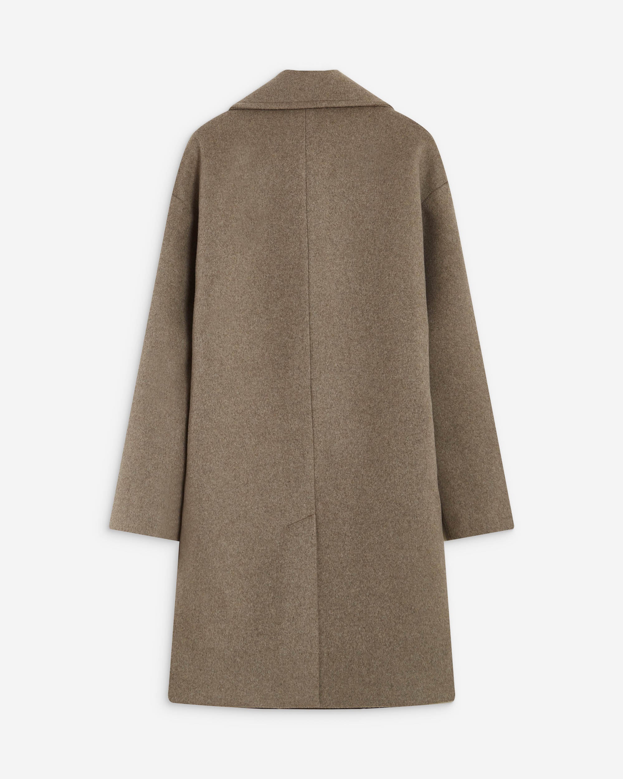 Long double-breasted coat grege Alois