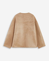 Manteau teddy court réversible beige Arwen