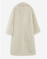 Manteau long oversize en fausse fourrure grege Alara