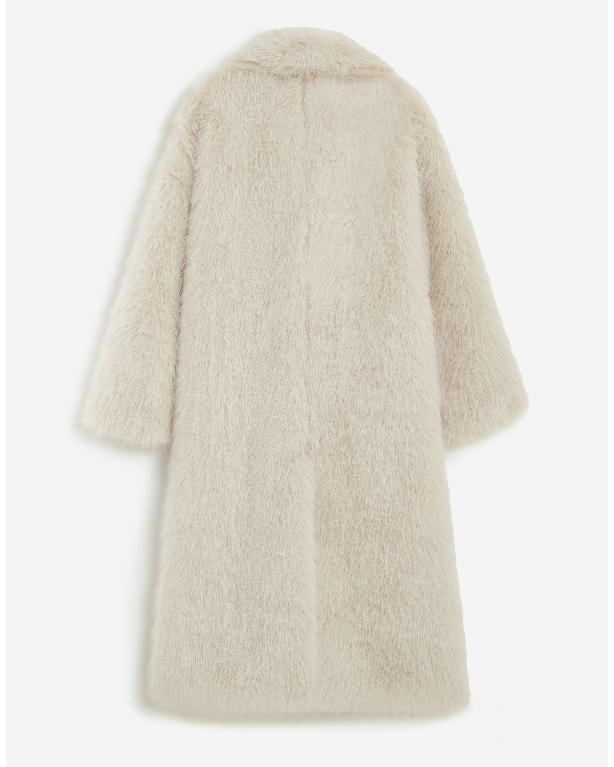 Manteau long oversize en fausse fourrure grege Alara