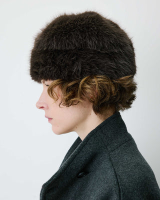 Faux fur hat chocolat Benito