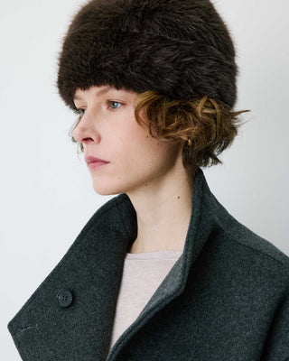 Faux fur hat chocolat Benito