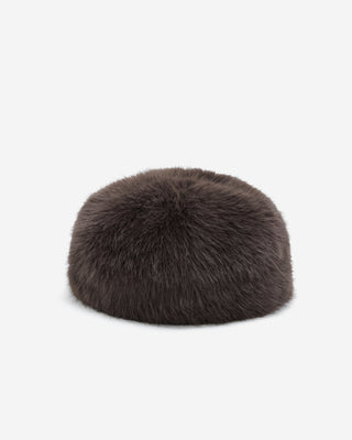 Faux fur hat chocolat Benito