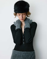 Faux fur hat noir Benito