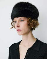 Faux fur hat noir Benito
