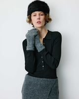 Faux fur hat noir Benito
