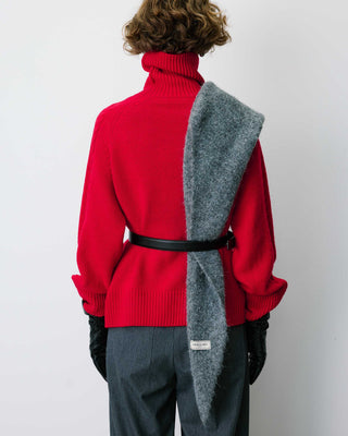 Knitted triangle scarf anthracite Bonnie