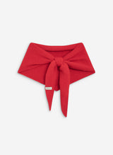 Bufanda triangular de punto de color rojo Bonnie