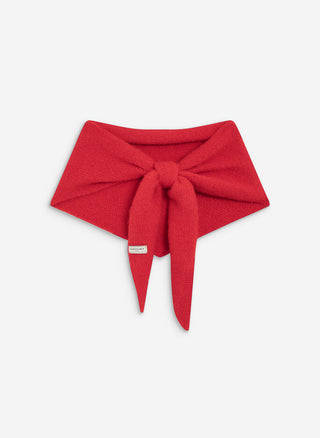 Bufanda triangular de punto de color rojo Bonnie