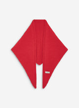Bufanda triangular de punto de color rojo Bonnie
