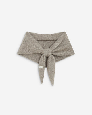 Knitted triangle scarf taupe Bonnie