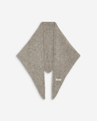 Knitted triangle scarf taupe Bonnie