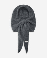 Knitted hooded scarf anthracite Briony