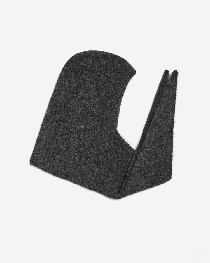 Knitted hooded scarf anthracite Briony