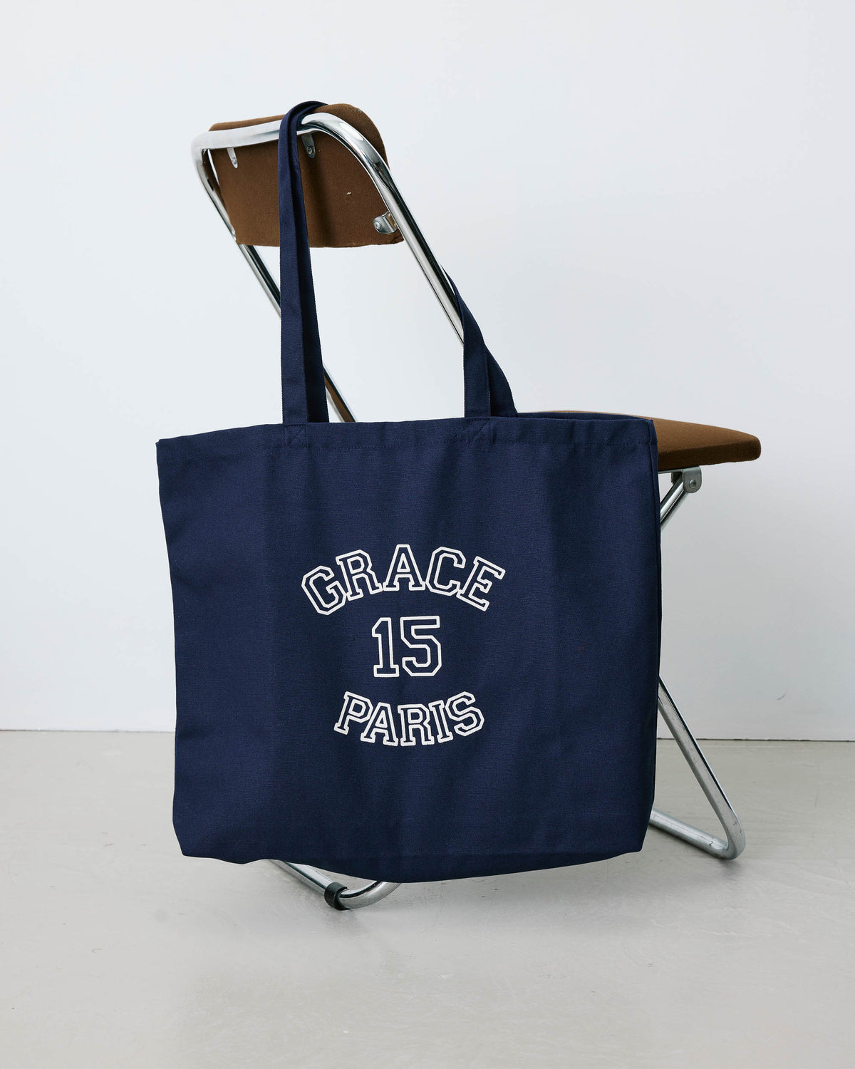 Canvas totebag met logoprint in marineblauw Bright