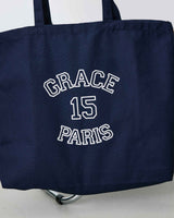 Canvas totebag met logoprint in marineblauw Bright