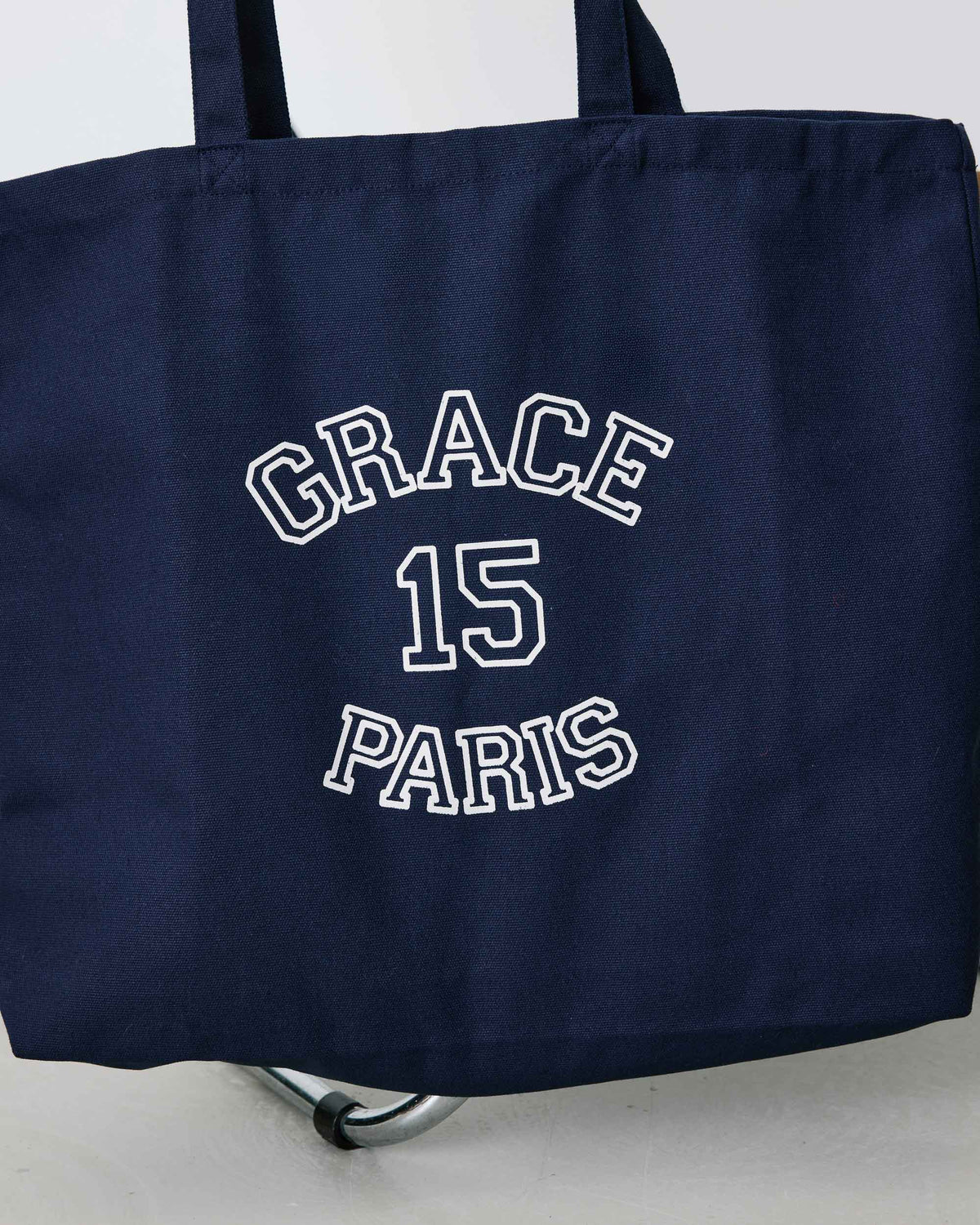 Canvas totebag met logoprint in marineblauw Bright
