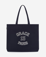 Canvas totebag met logoprint in marineblauw Bright