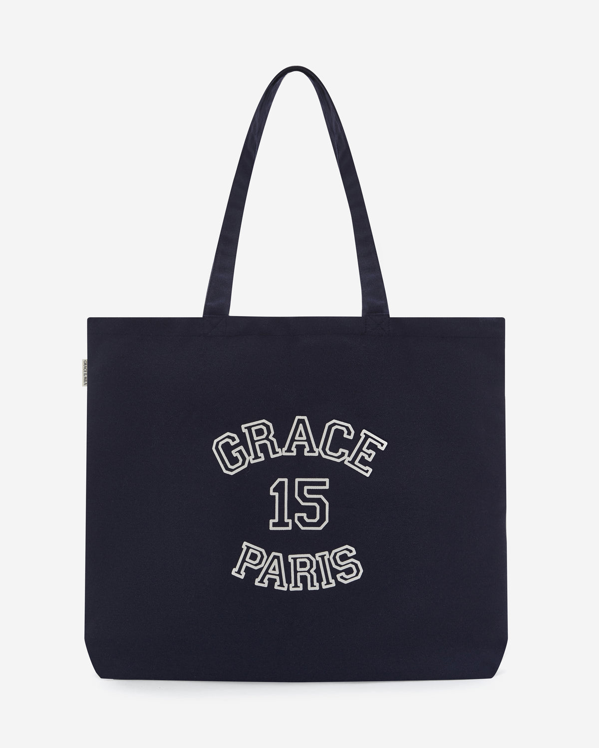 Canvas totebag met logoprint in marineblauw Bright