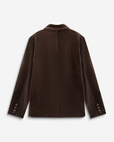Oversized double breasted velvet blazer chocolat Bradley