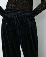 Wide-leg velvet tailored pants noir Benson
